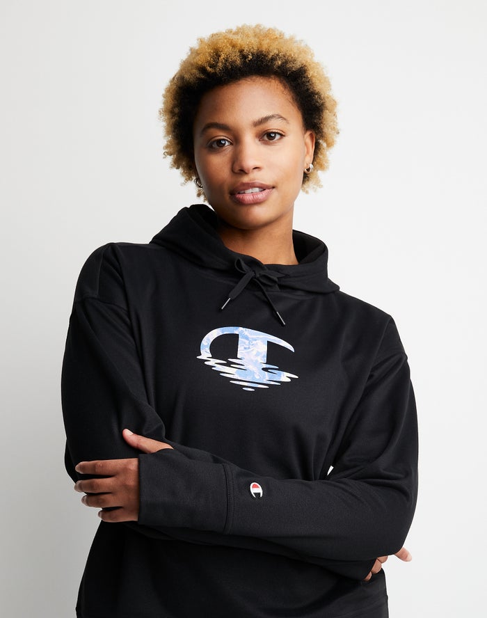 Sudadera Con Capucha Champion Mujer - Game Day Ripple Effect ( Negras ) 2438607-IS